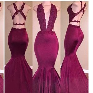 Burgundy Evening Gown